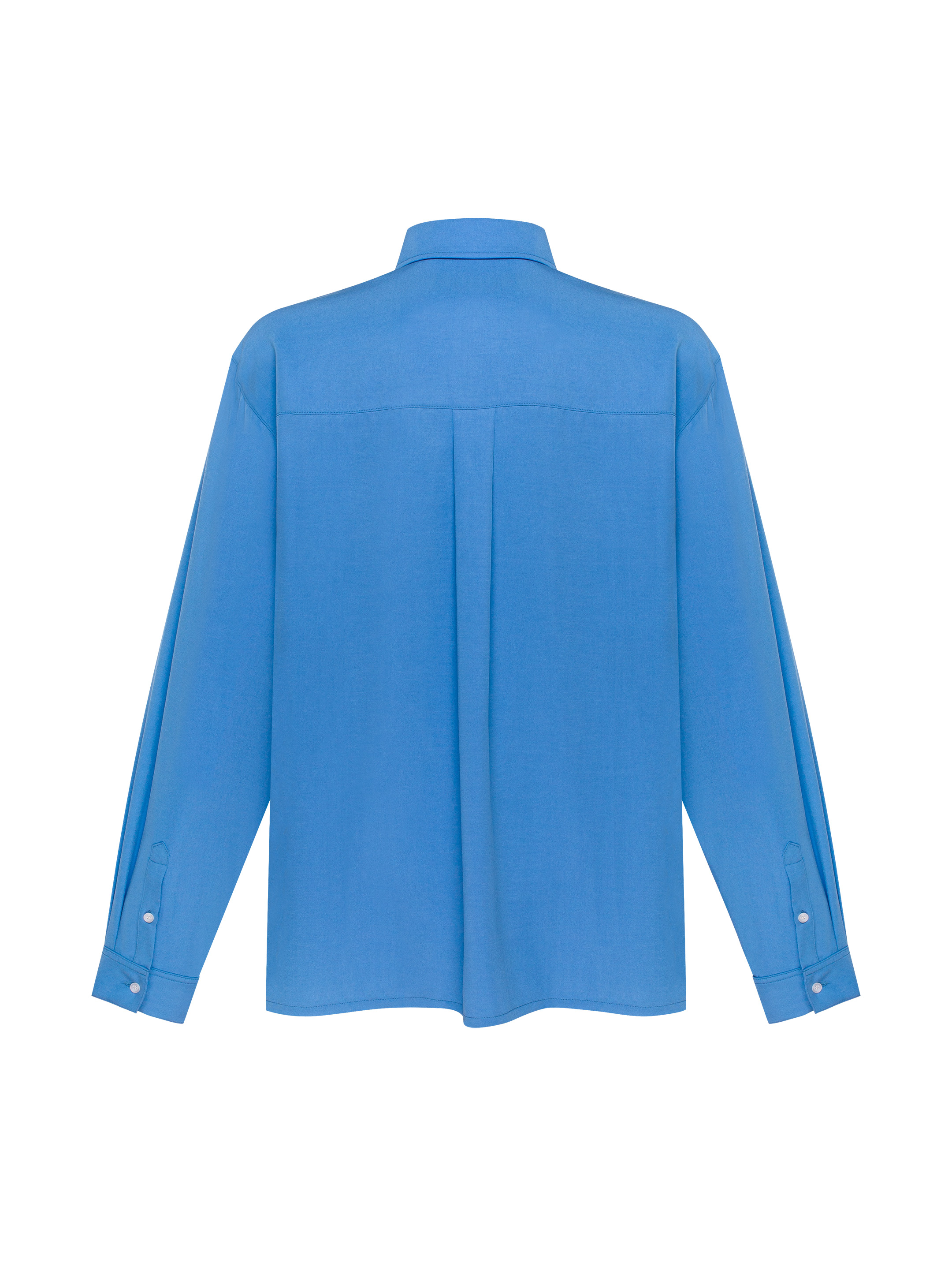 Light Embroidered Shirt "Khvylia Blue" fitting
