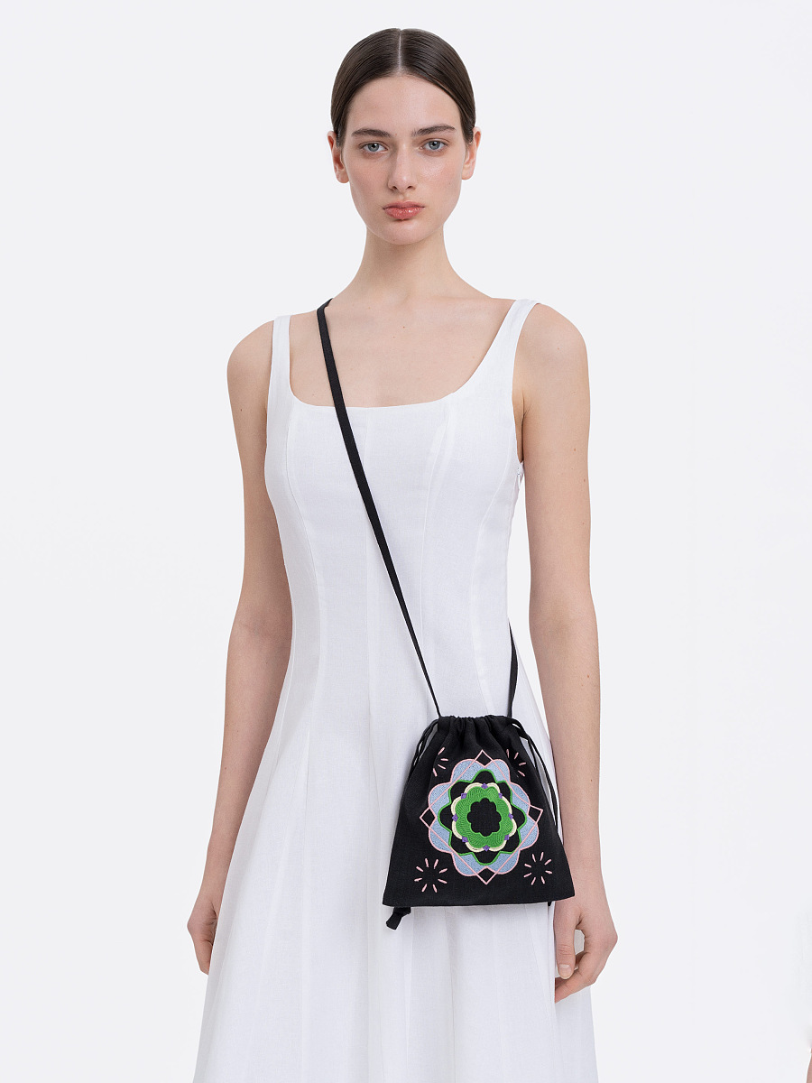 Dark drawstring bag “Peliustka” [0]