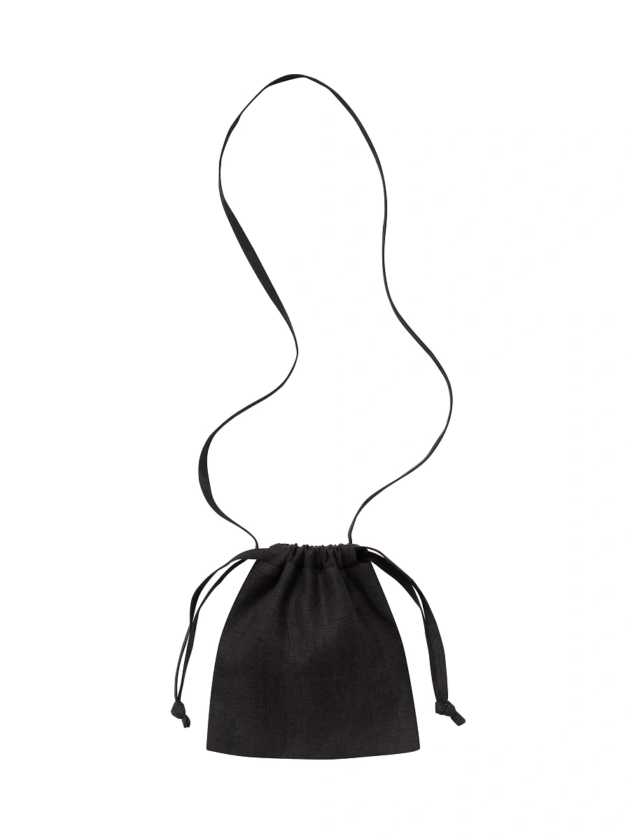 Orange drawstring bag “Peliustka” — Black