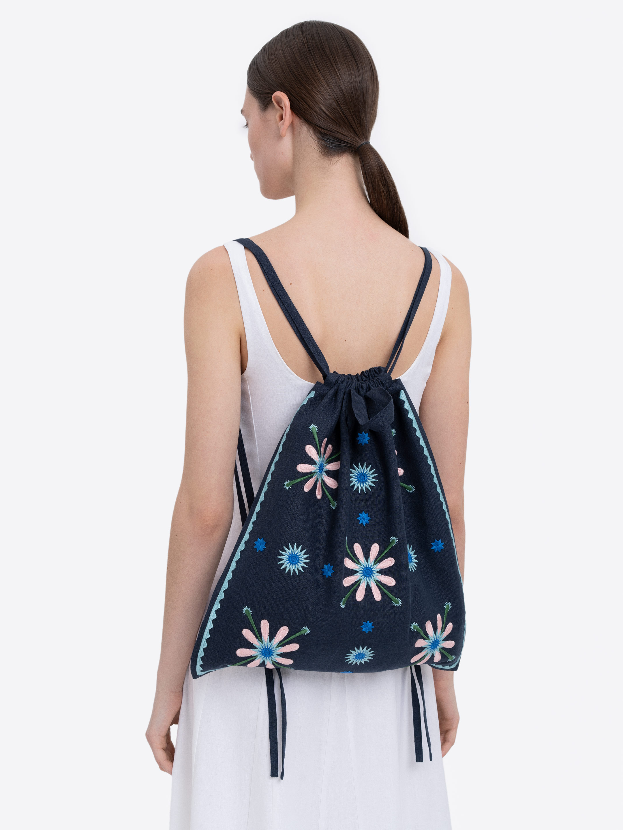 Dark‑blue embroidered pouch “Blyshchyk” Buy