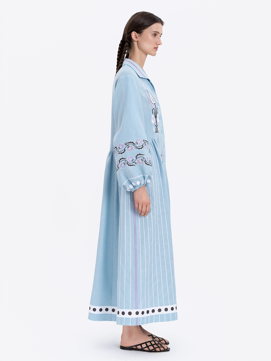 Long dress in light blue "Adaviie" [0]
