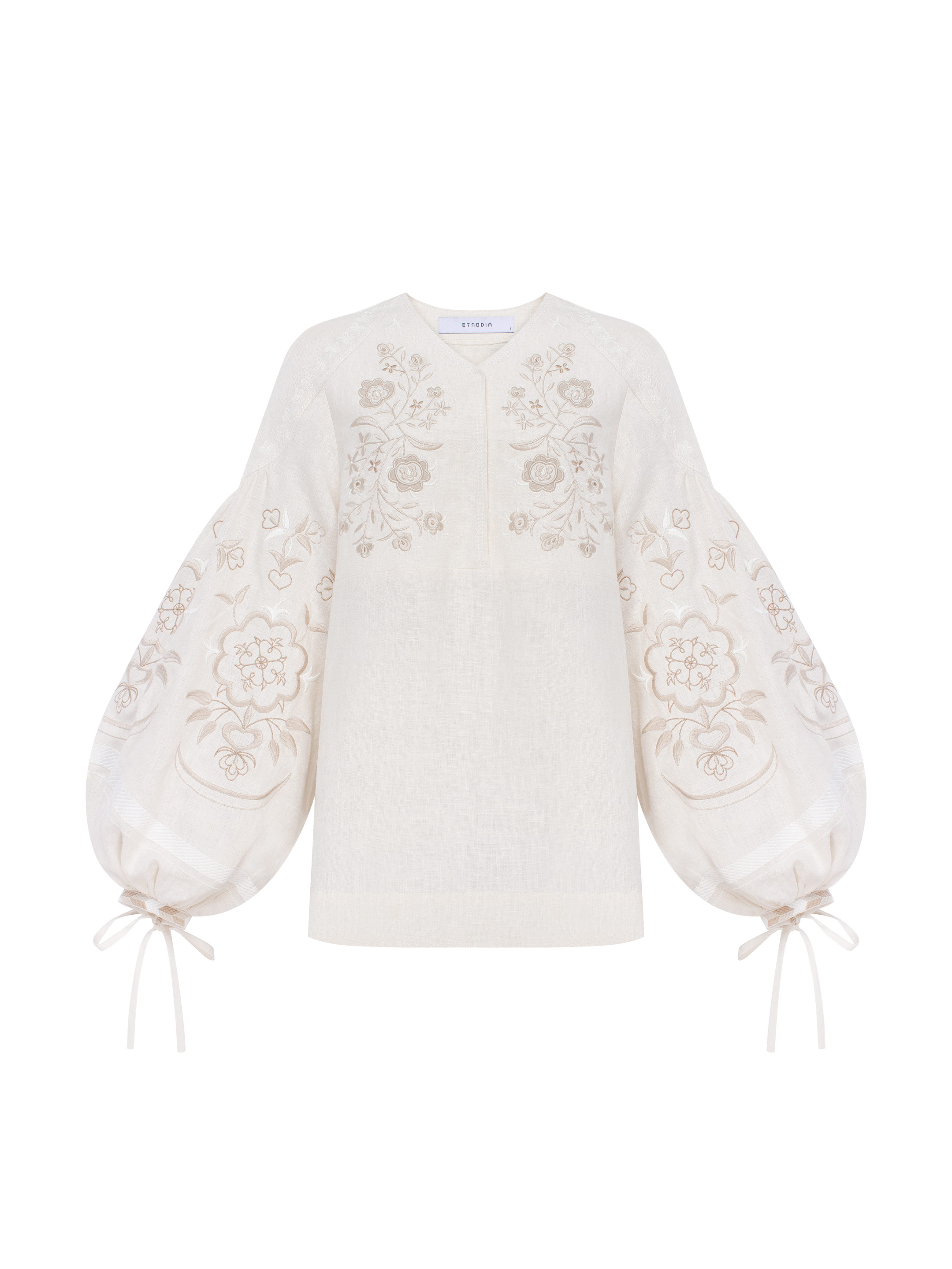 Linen blouse "Ornek" in Milky White choose