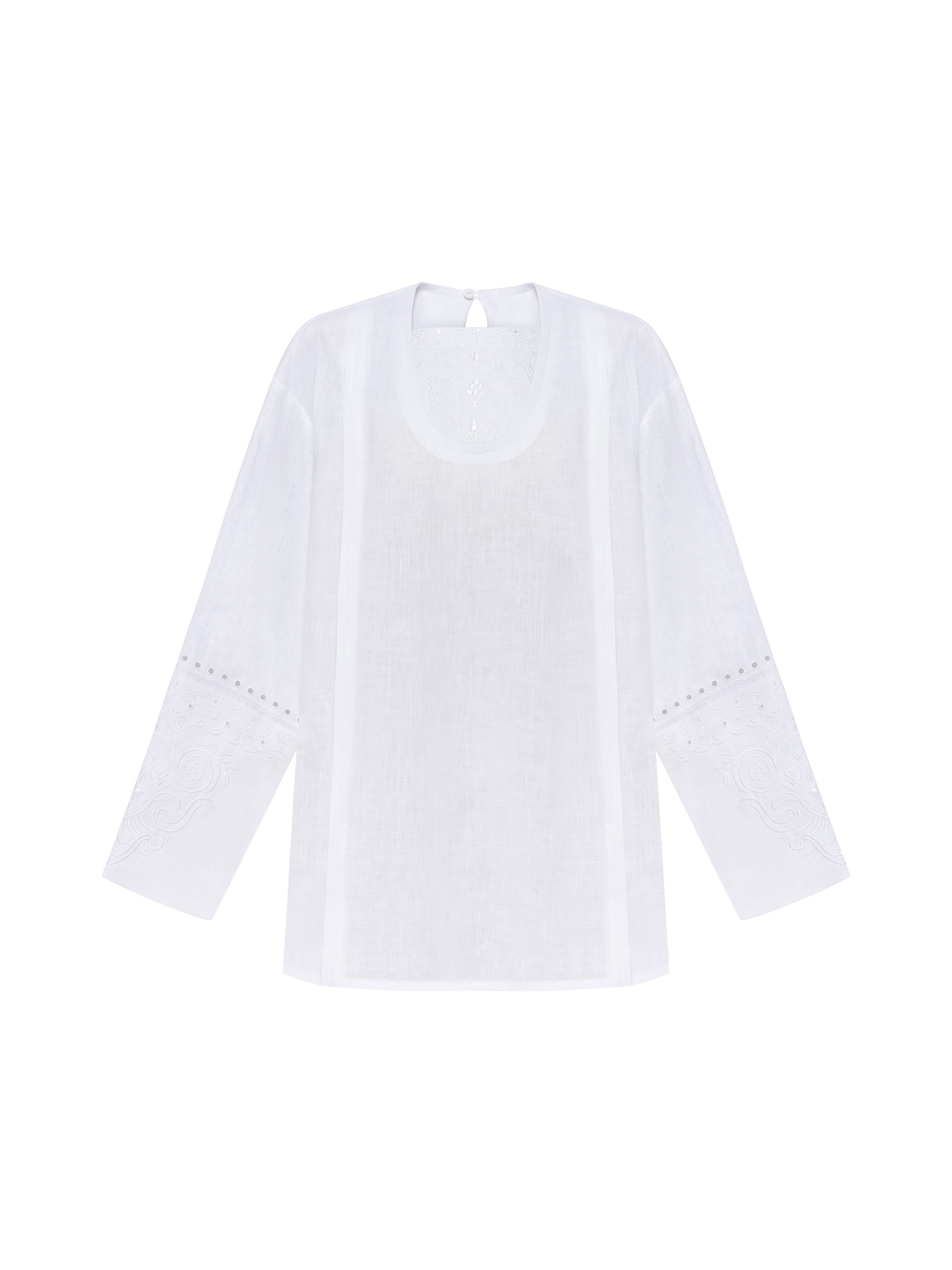 Linen embroidered shirt "Fontan sliz" fitting