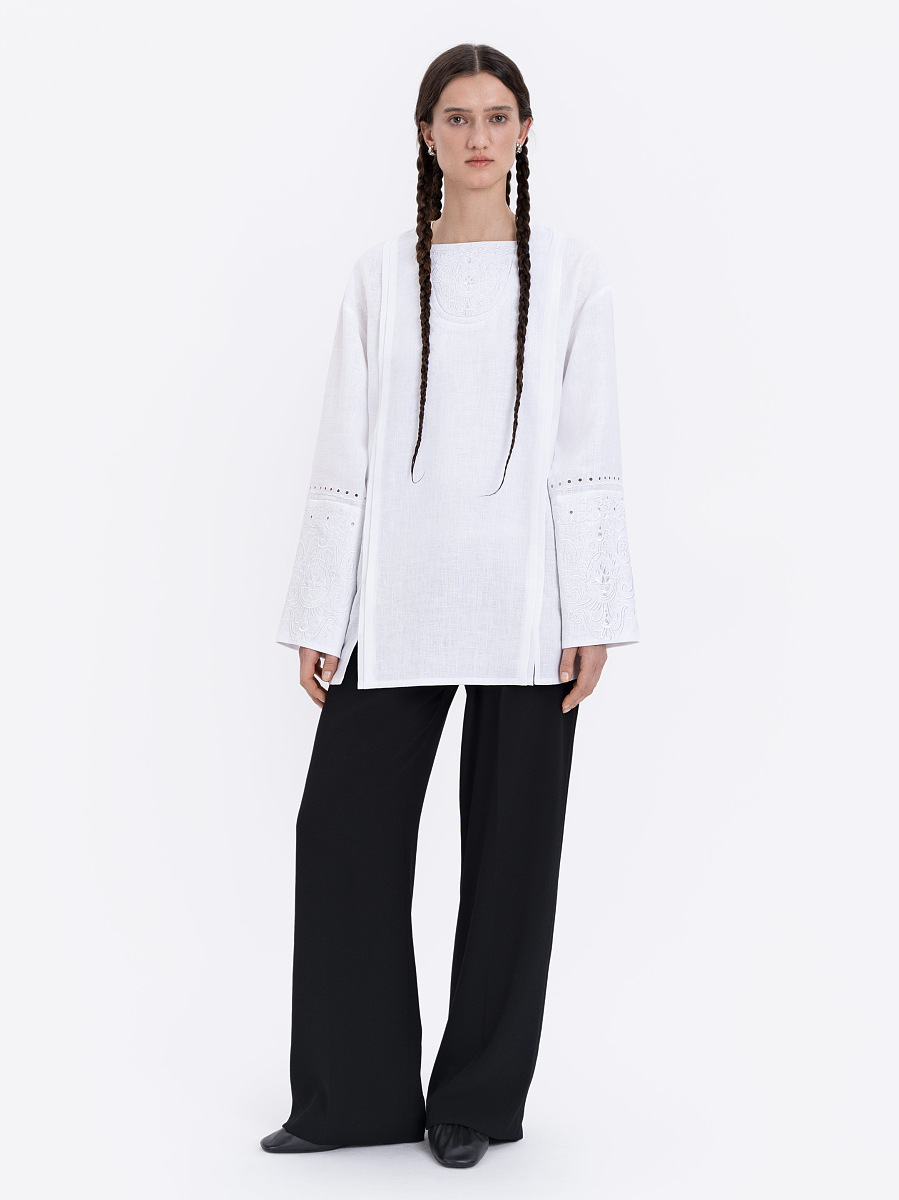 Linen embroidered shirt "Fontan sliz" [0]
