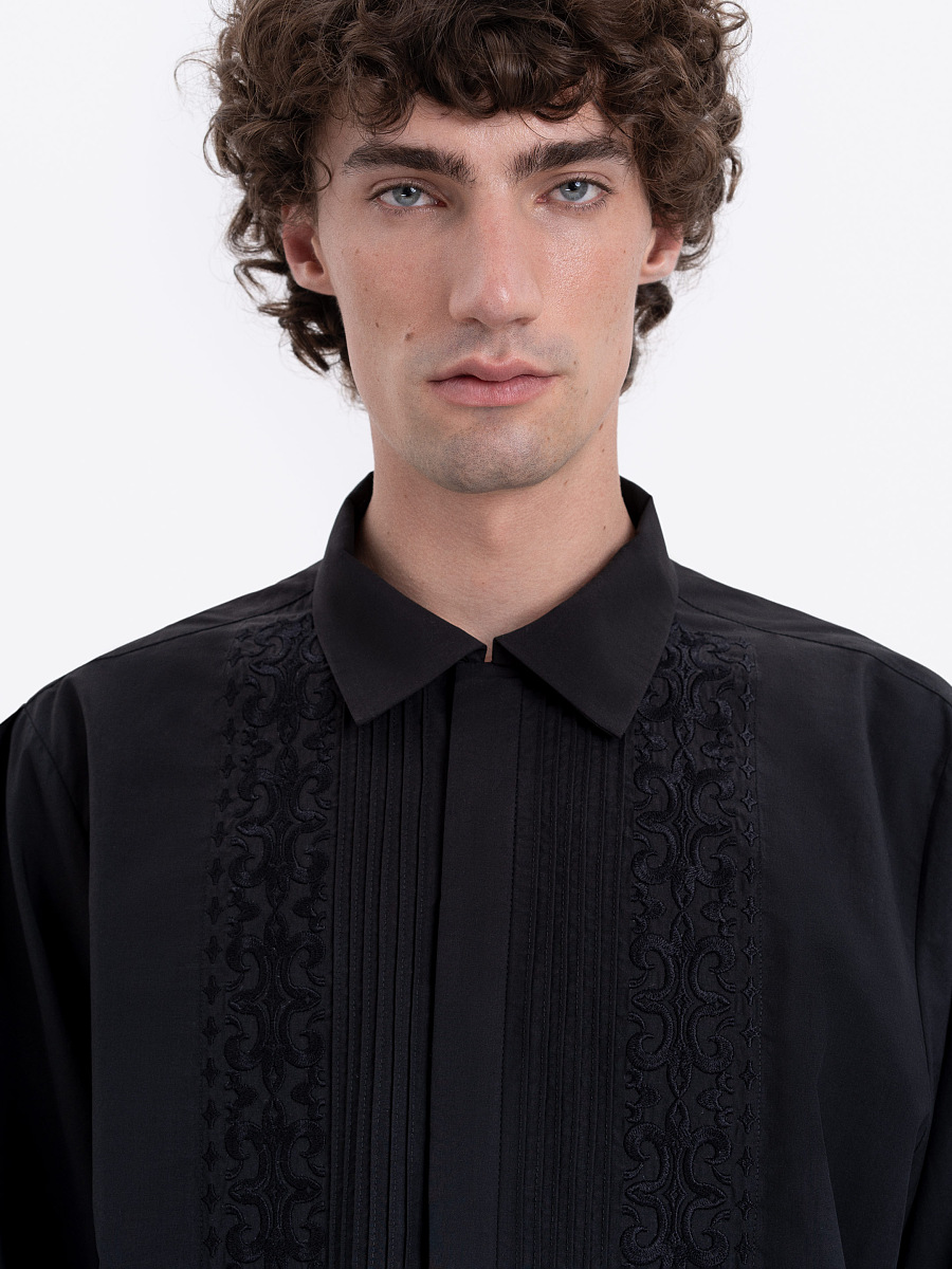 Men's embroidered shirt "Chorne ozero" [0]