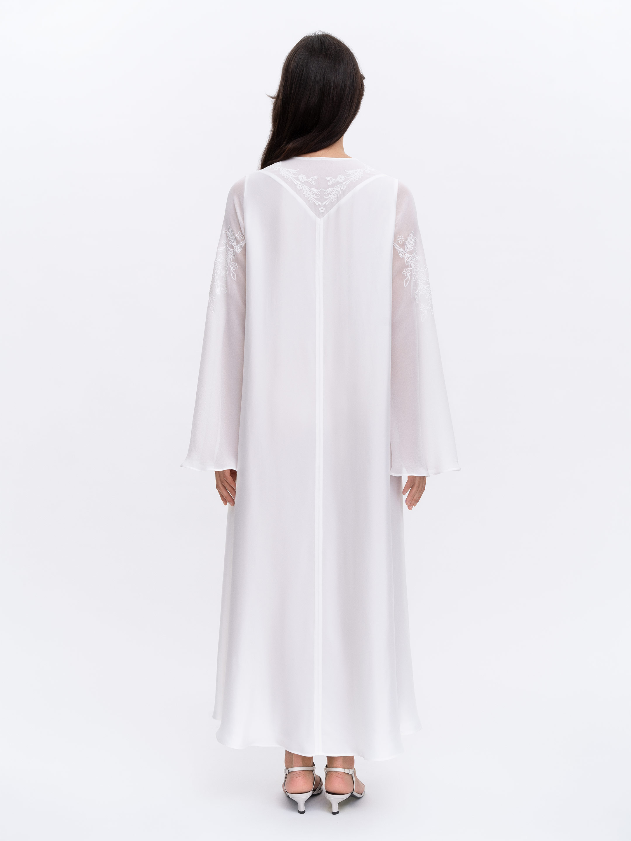 Embroidered dress "Lily" fitting