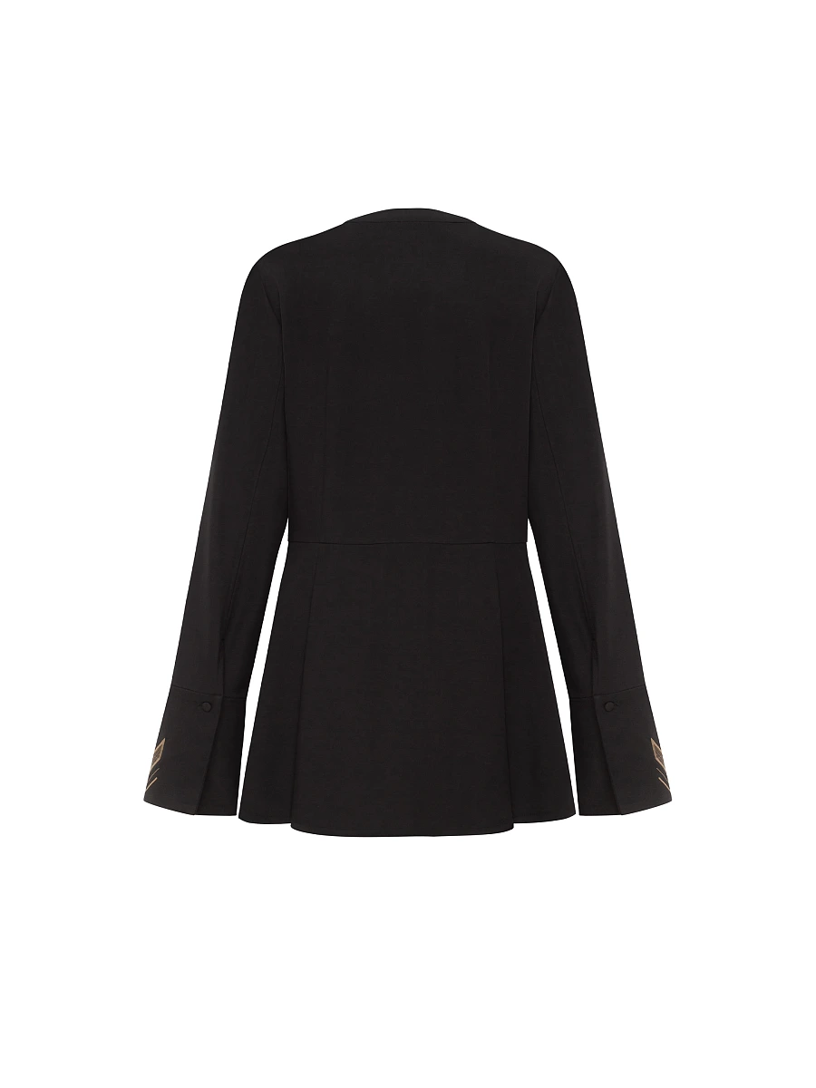 Light Embroidered Shirt "Nyva svitla" — Black