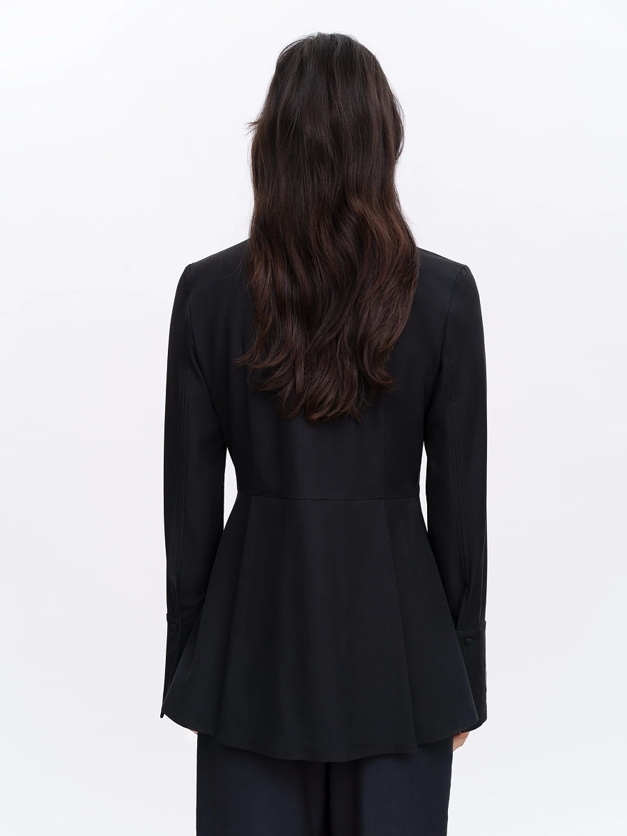 Light Embroidered Shirt "Nyva svitla" — Black