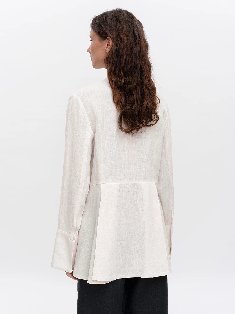 Dark embroidered shirt "Nyva temna" — White