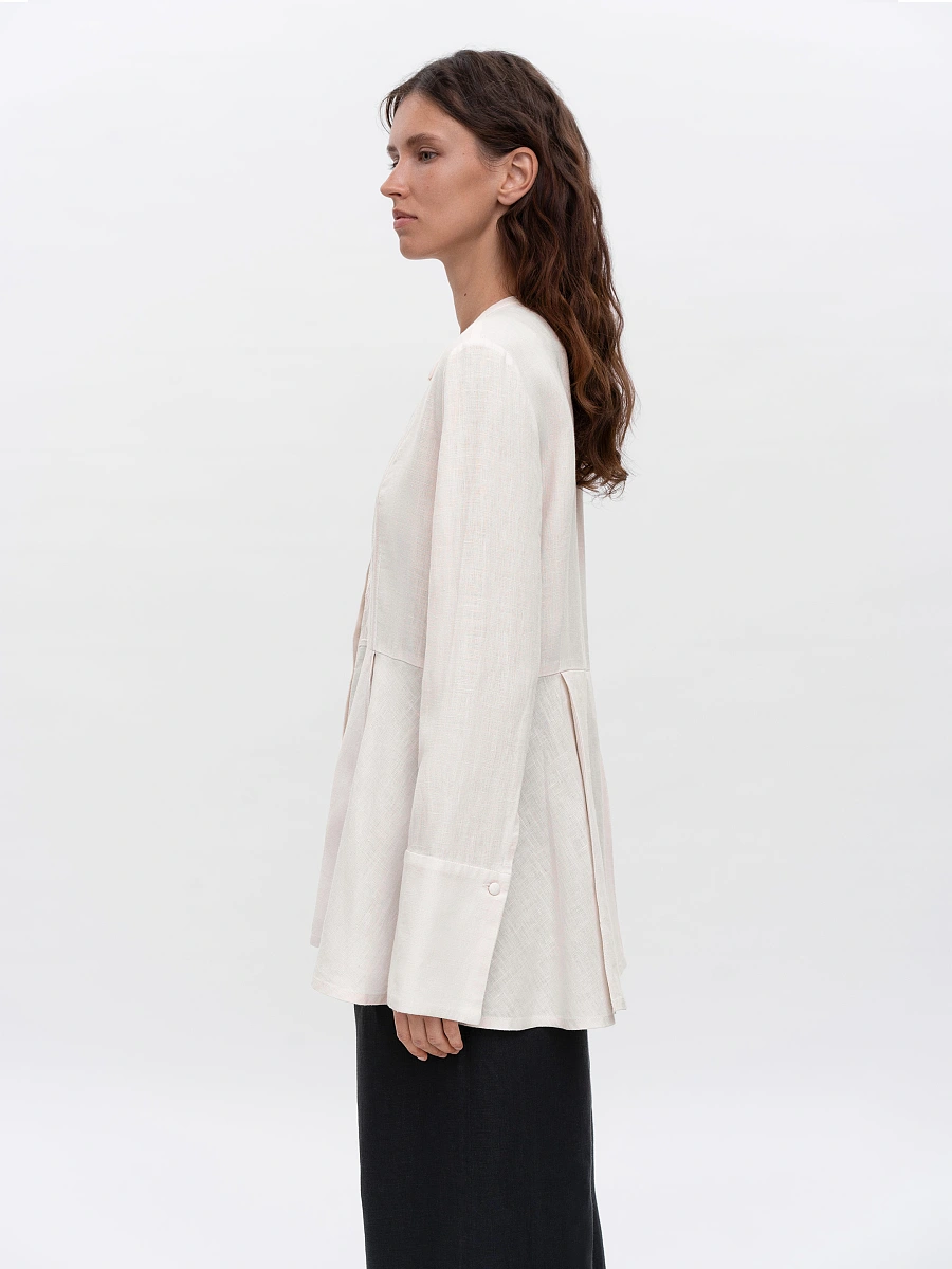 Dark embroidered shirt "Nyva temna" — White