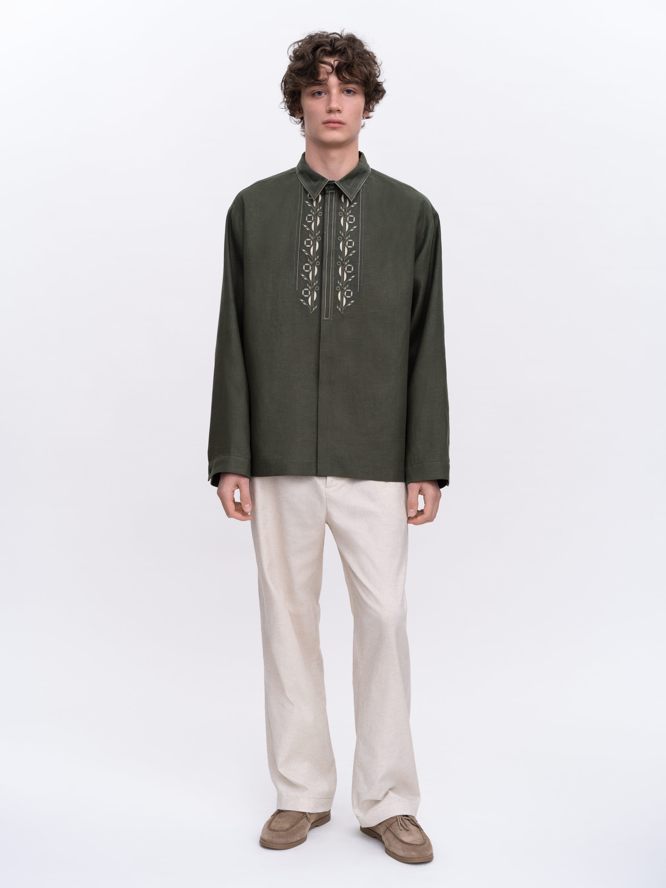Men’s embroidered shirt  “Grove” cheap