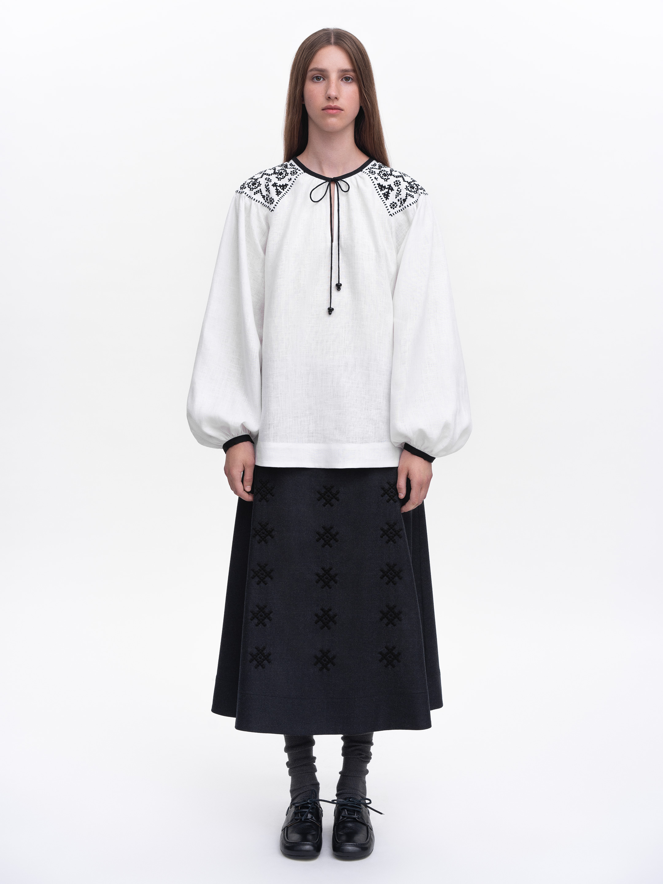 Embroidered shirt "Izola" white cheap