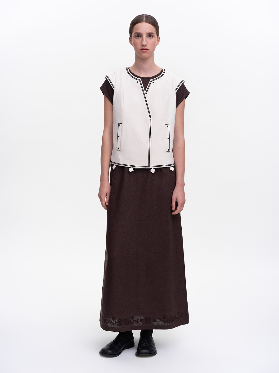 Milk embroidered vest "Kibchyk" [0]