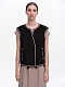 Dark brown embroidered vest "Kibchyk"