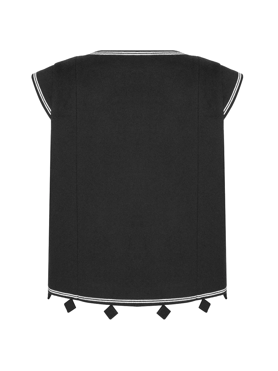Milk embroidered vest "Kibchyk" — Black