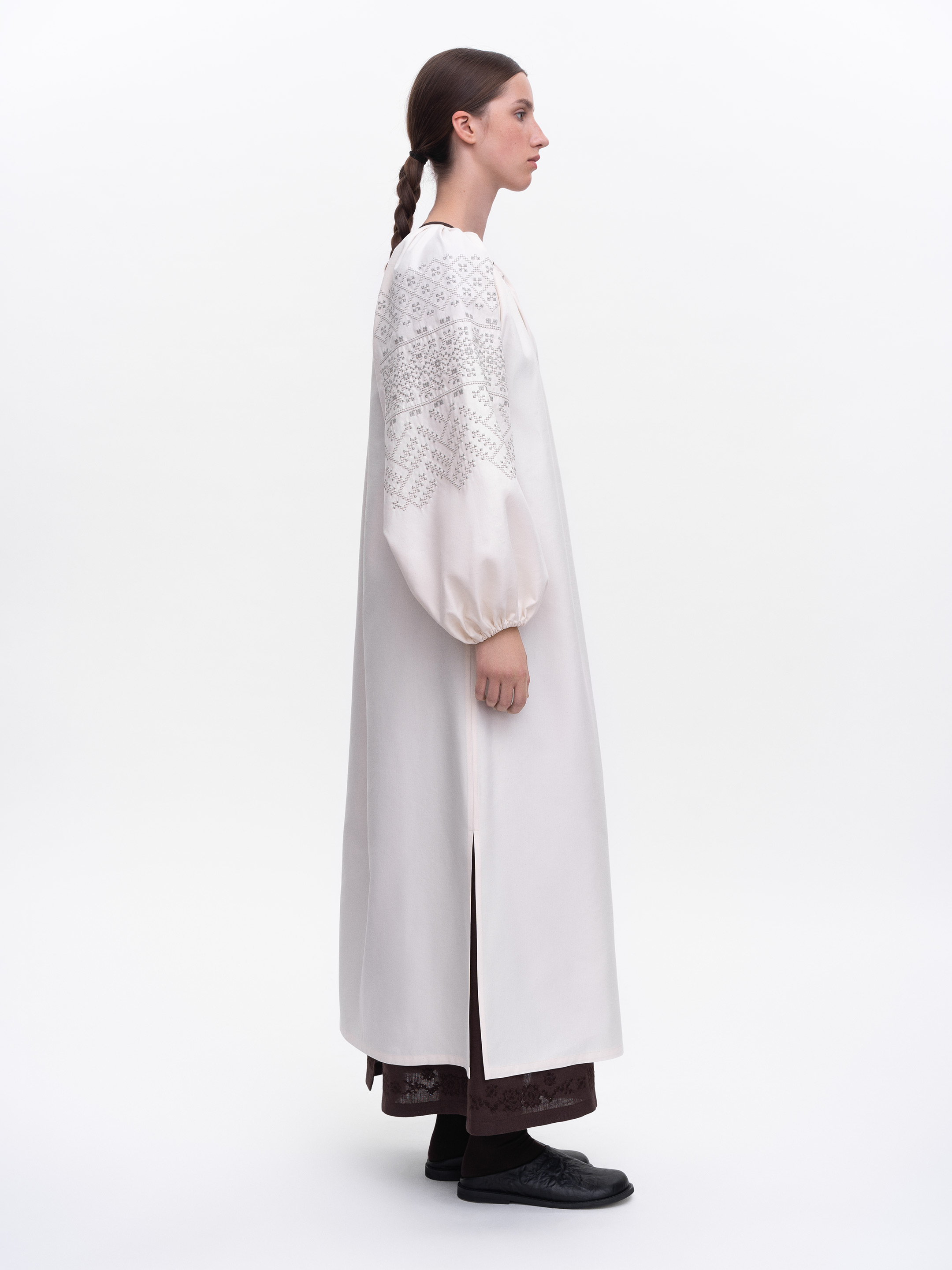 Milk embroidered dress "Velina" in Ukraine