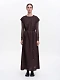 Brown embroidered dress "Nevit"