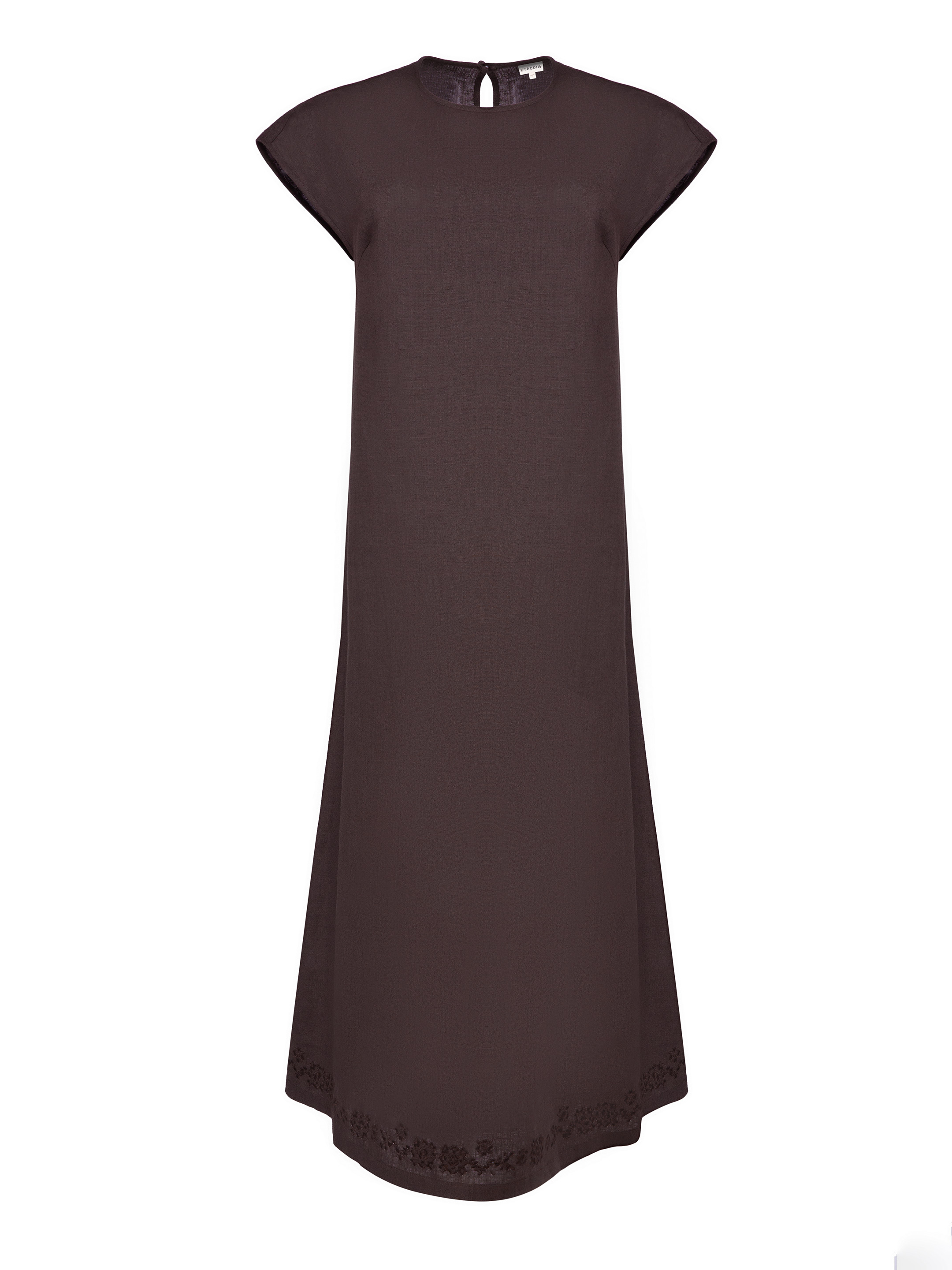 Brown embroidered dress "Nevit" choose