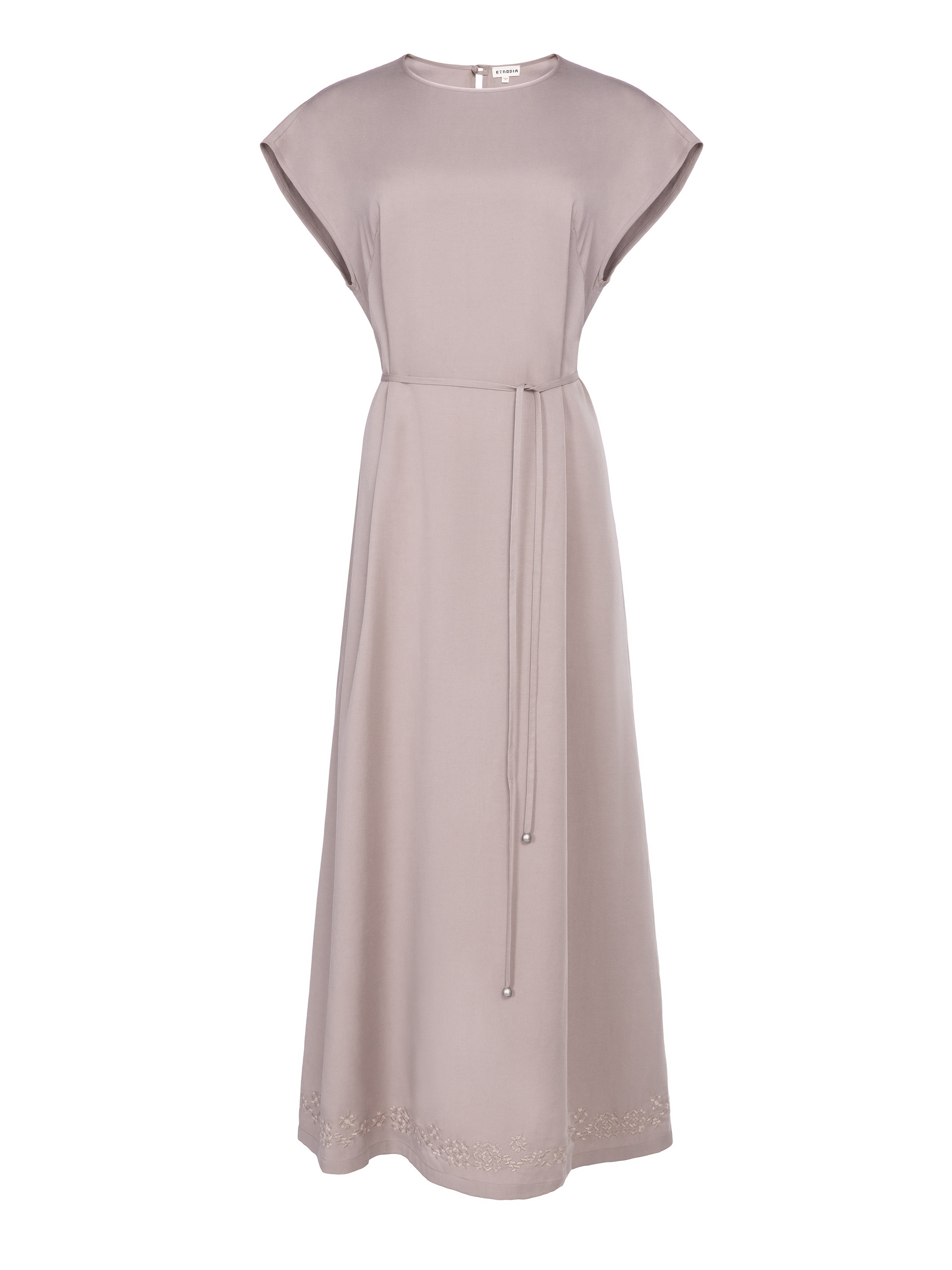 Beige embroidered dress "Nevit" sizes