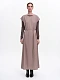 Beige embroidered dress "Nevit" [0]