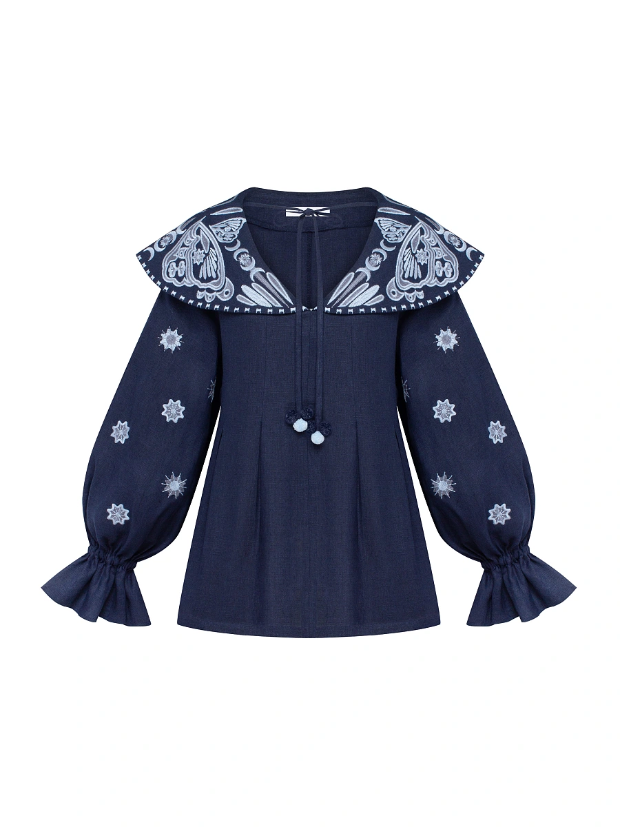 Black blouse "Lehit" — Blue