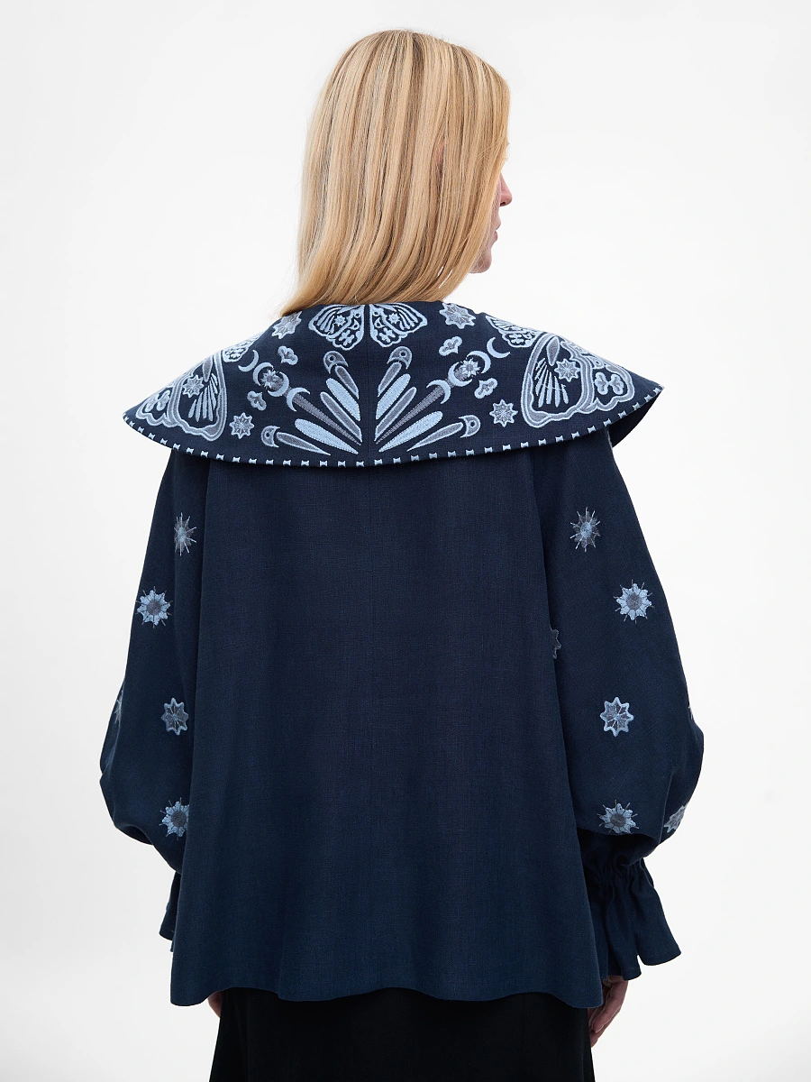 Black blouse "Lehit" — Blue