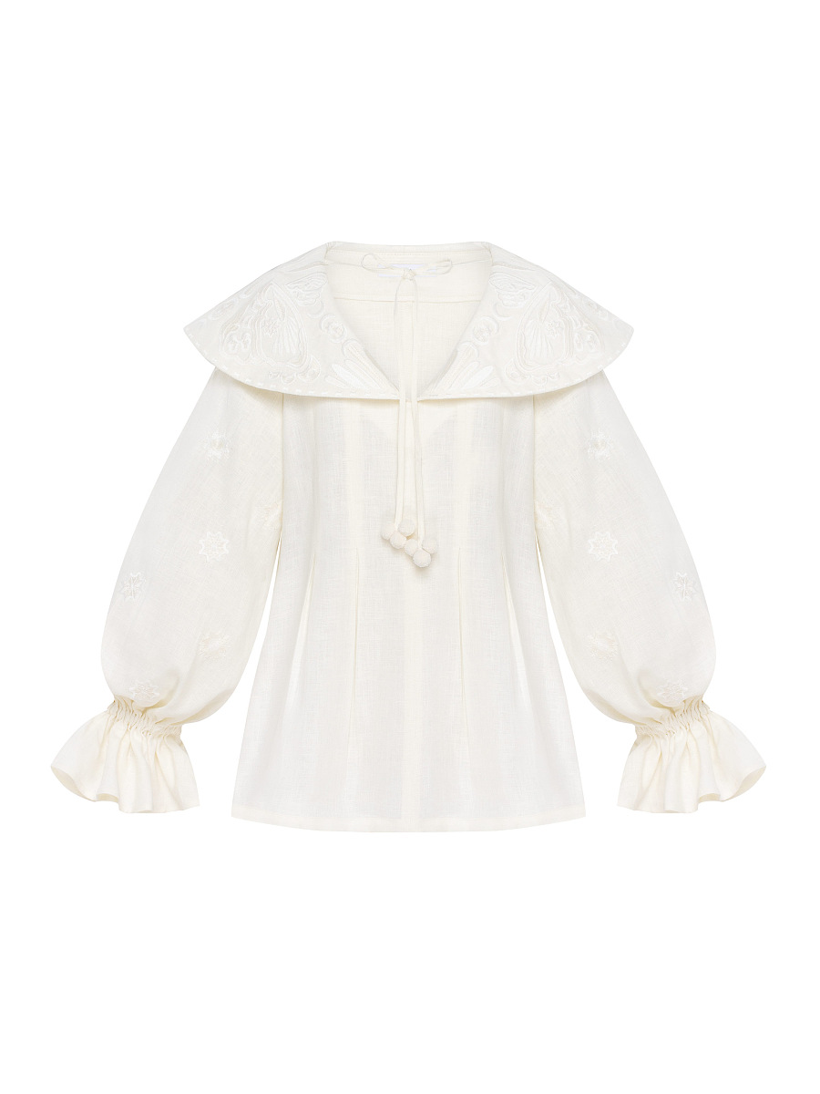 Milk white blouse "Lehit" [0]