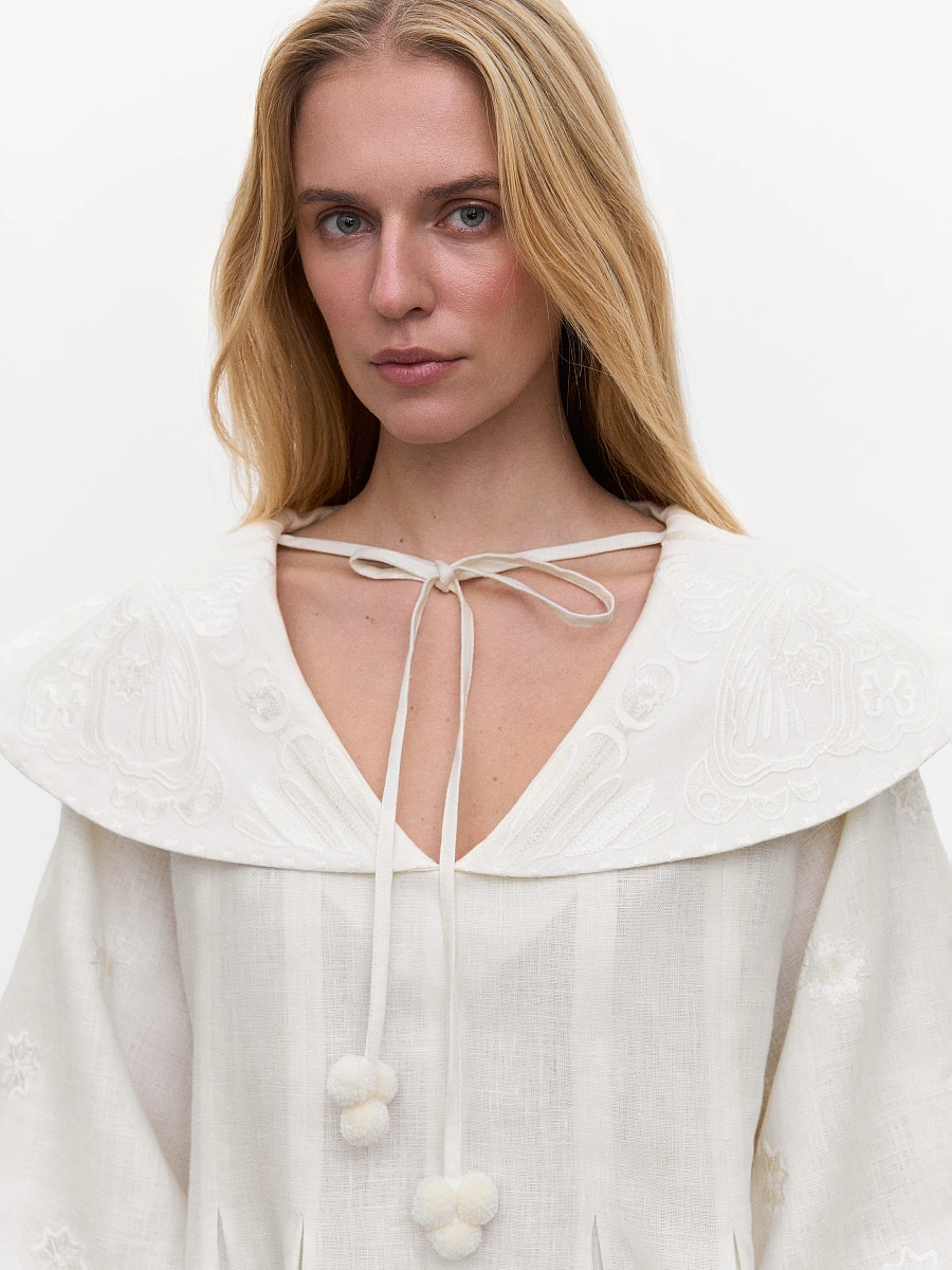 Black blouse "Lehit" — White