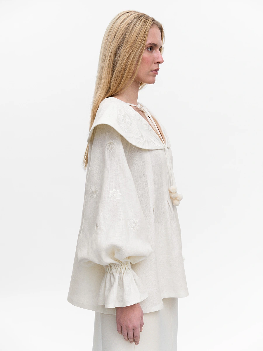 Black blouse "Lehit" — White