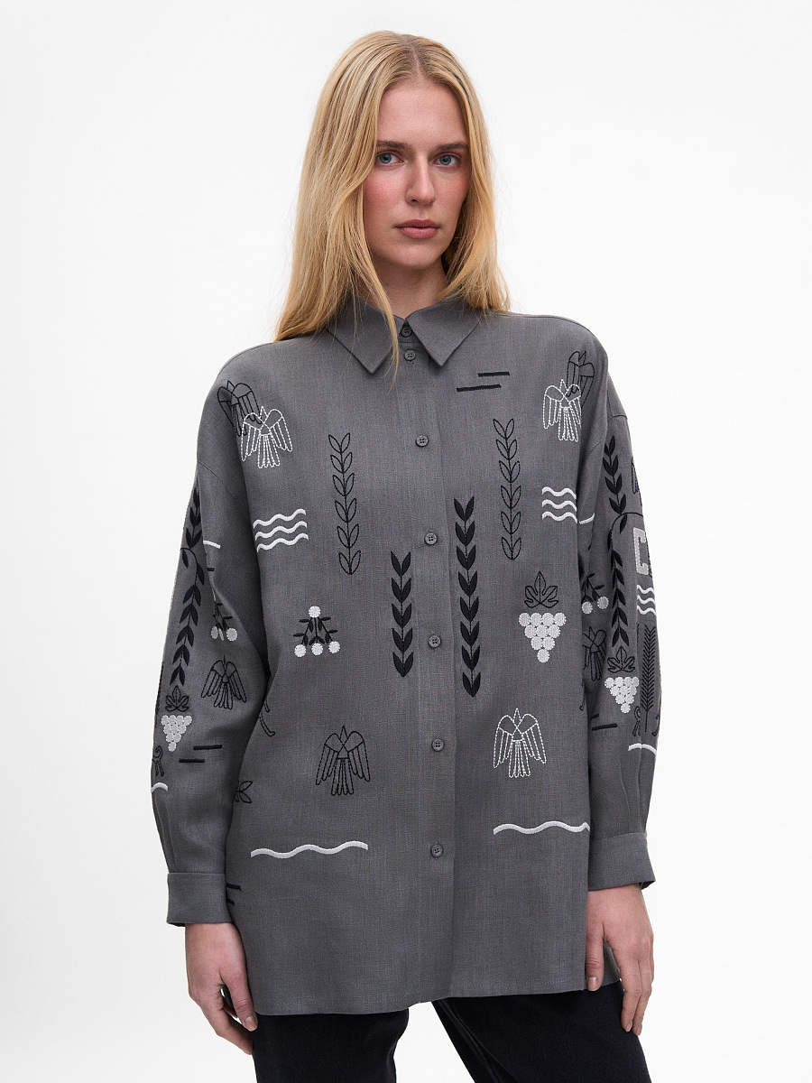 Gray women's shirt SLOVO GRAY [0]