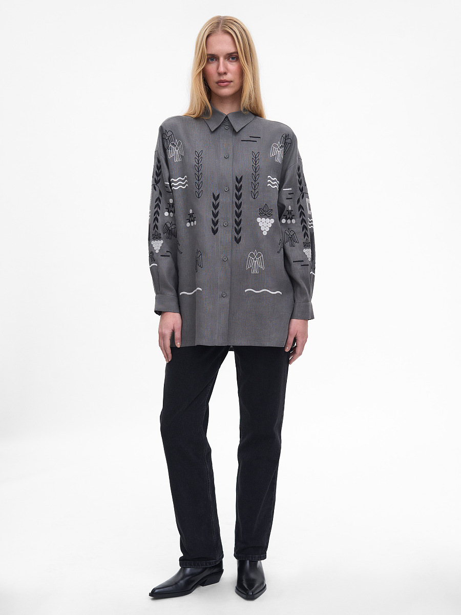 Gray women's shirt SLOVO GRAY [0]