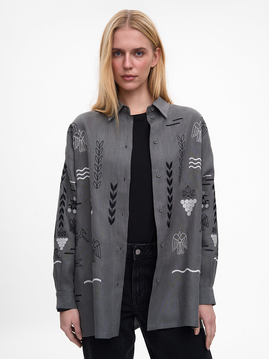 Gray women's shirt SLOVO GRAY [0]