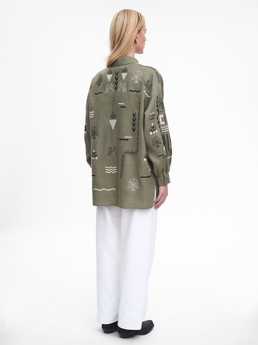 Green women's shirt SLOVO GREEN [0]
