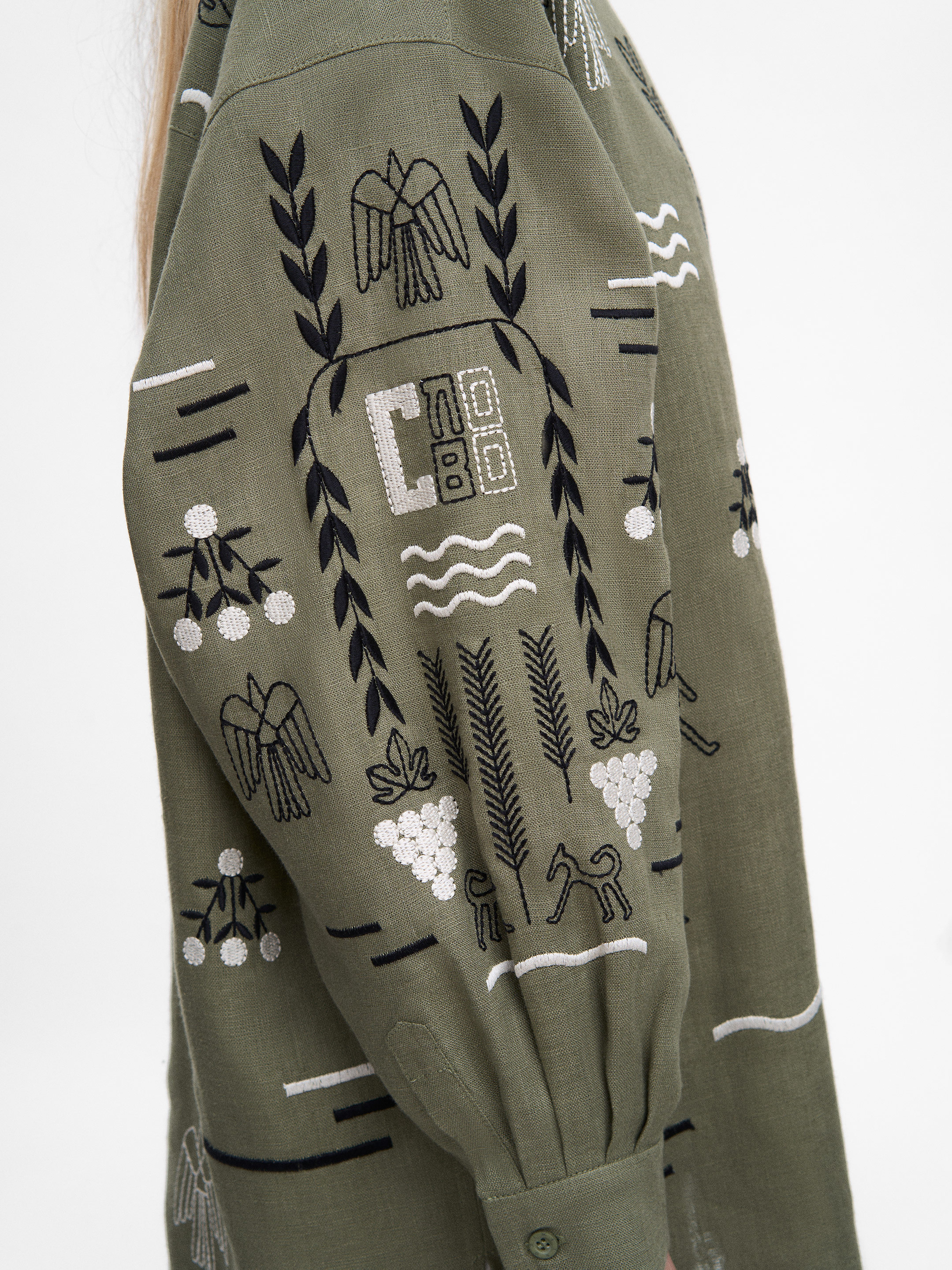 Green women's shirt SLOVO GREEN photo