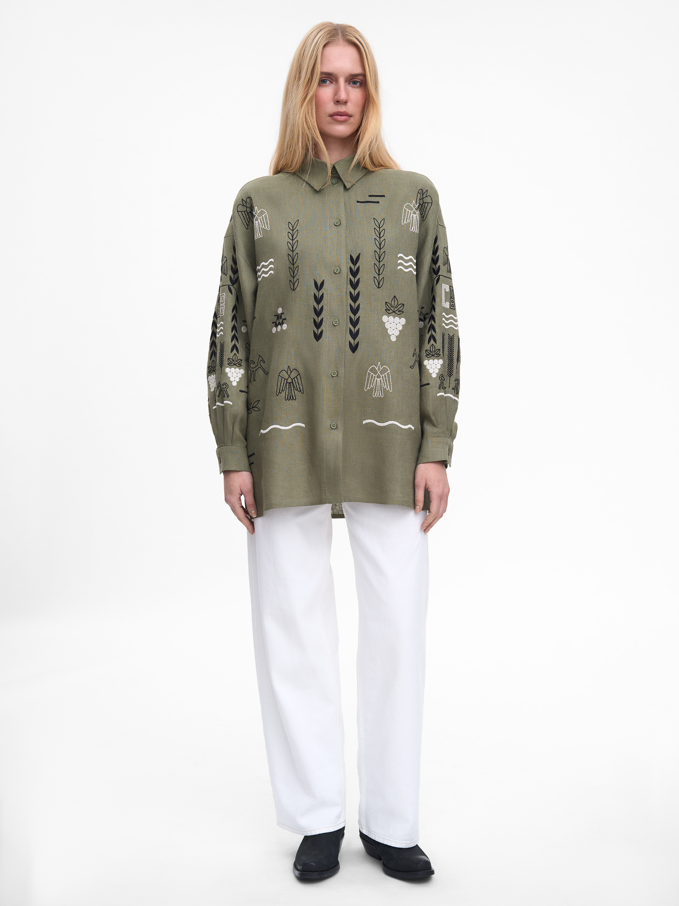 Green women's shirt SLOVO GREEN ціна