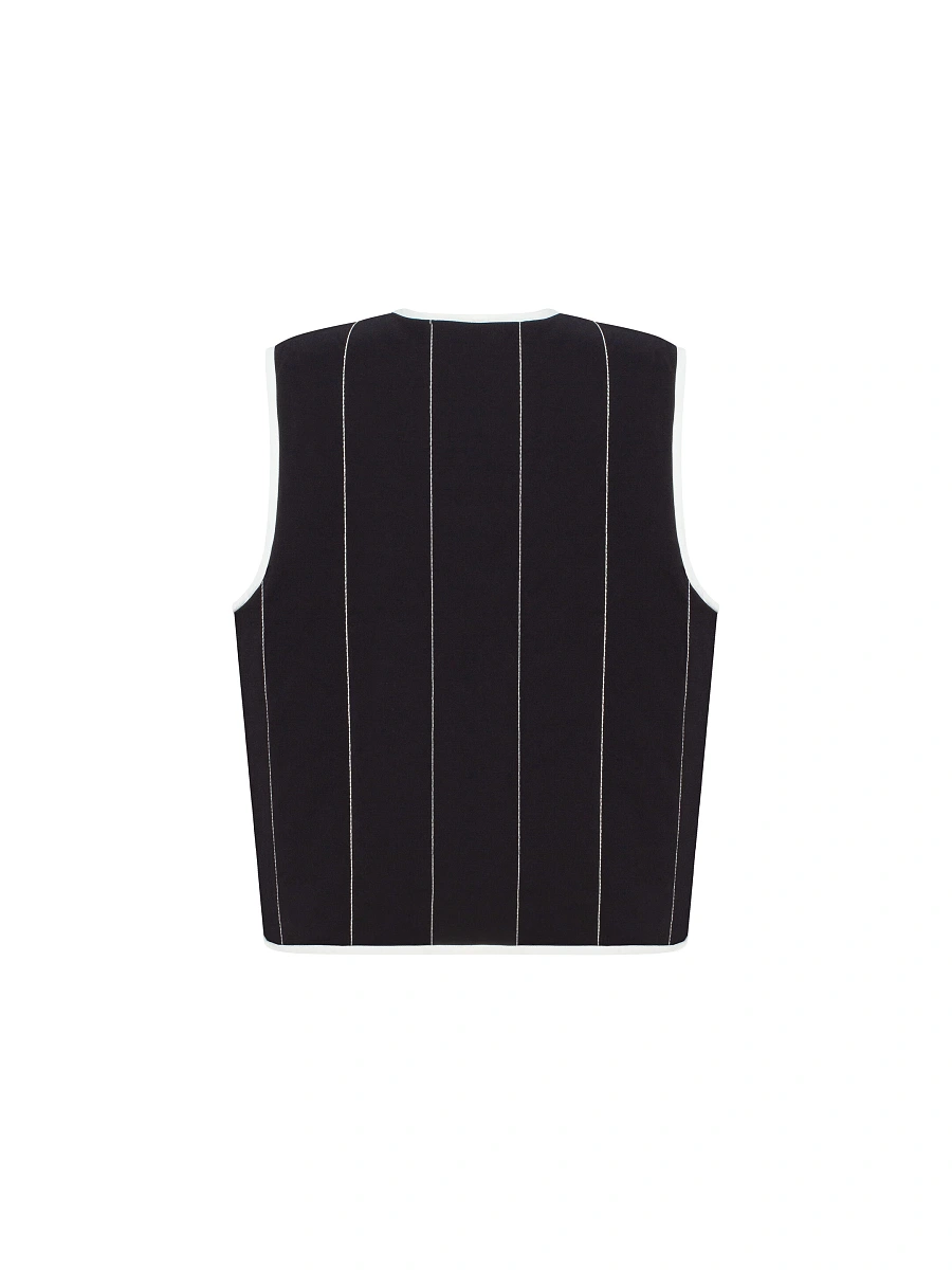 Milky-white vest “Siayvytsia” — Black