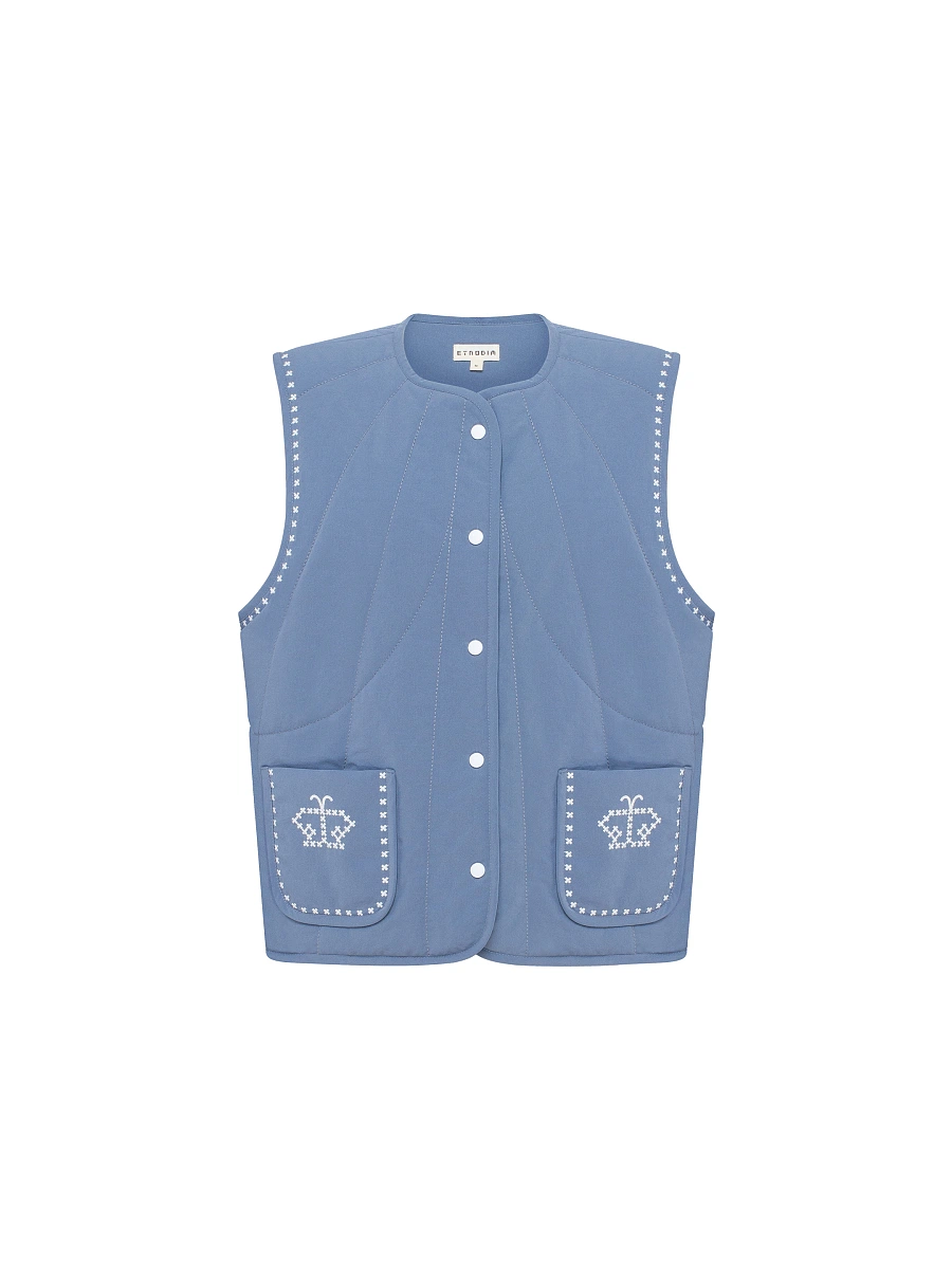 Dark-brown vest “Kryltse” — Azure