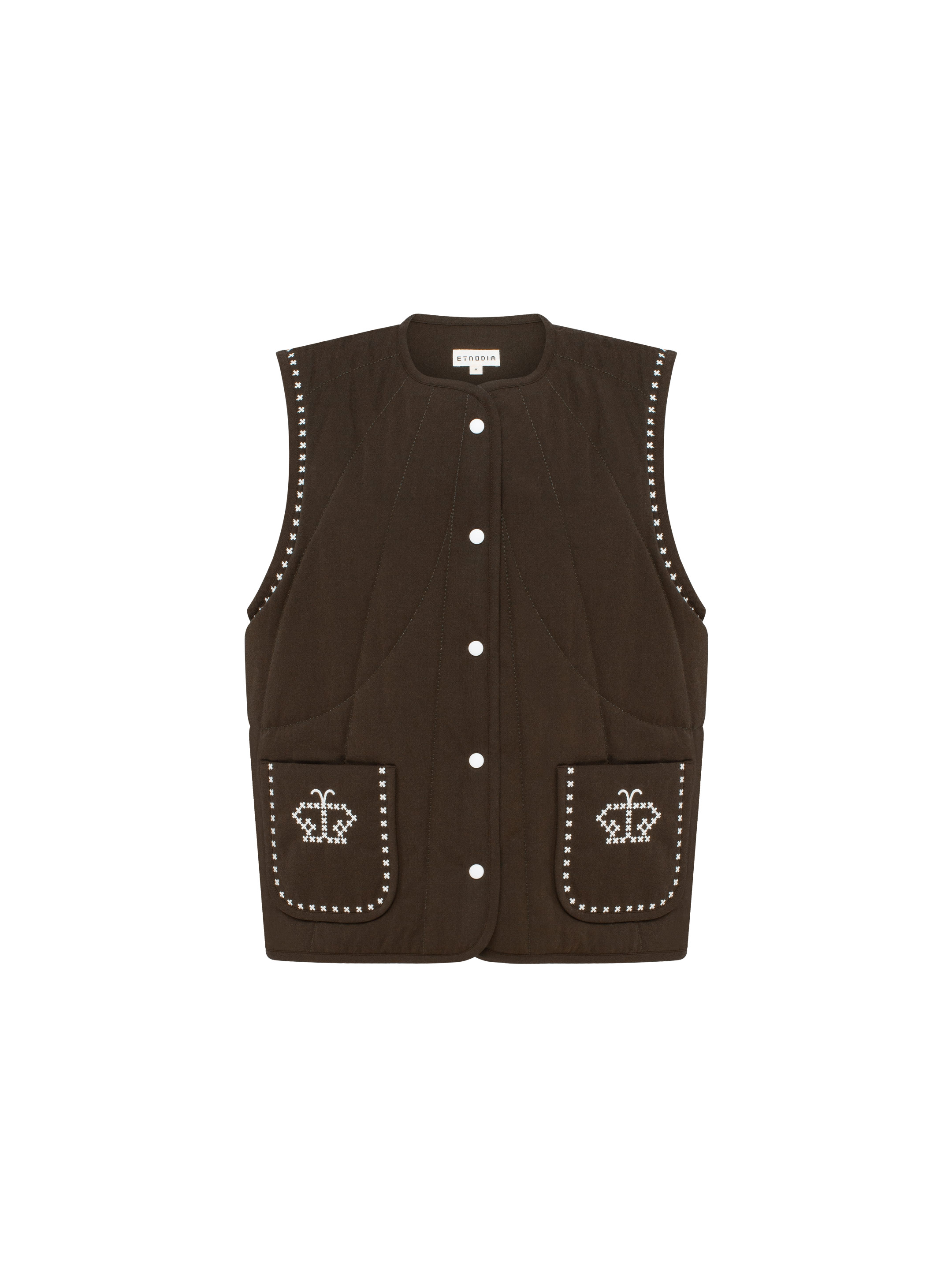 Dark-brown vest “Kryltse” fitting