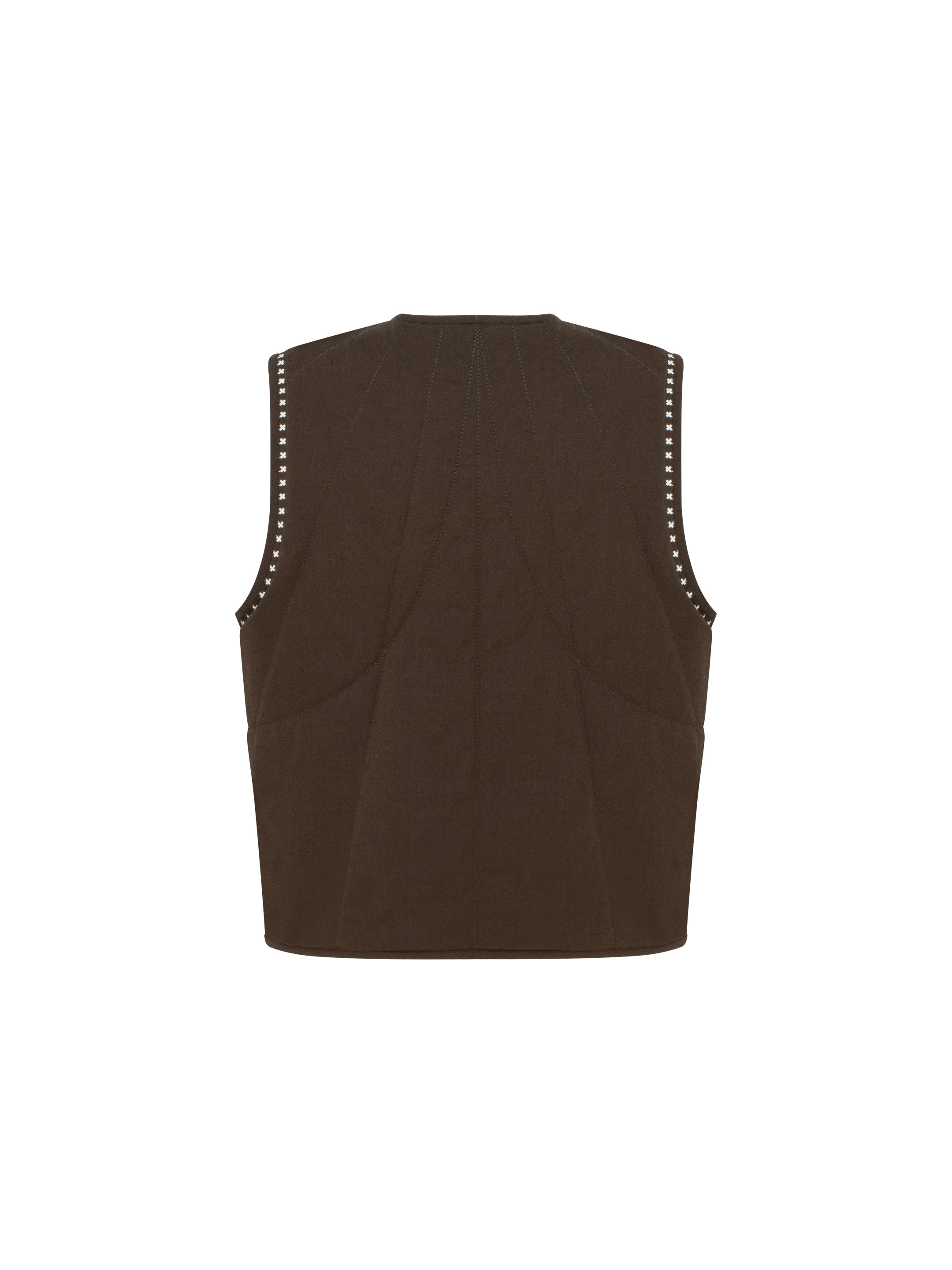 Dark-brown vest “Kryltse” sizes