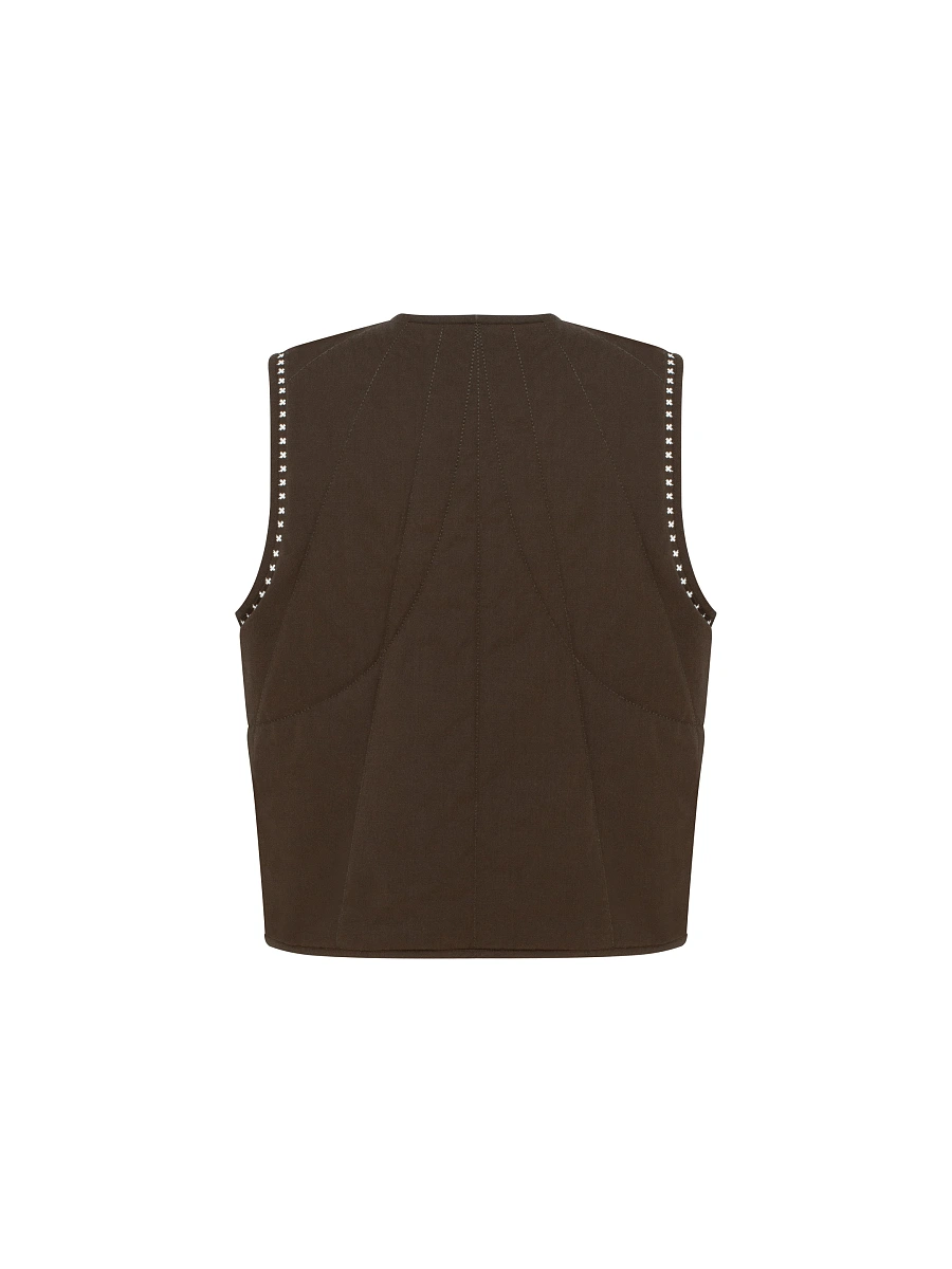 Blue vest “Metelychka” — Brown
