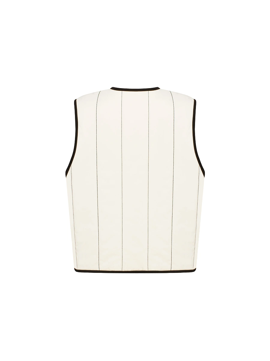 Black vest “Siayvytsia” — White