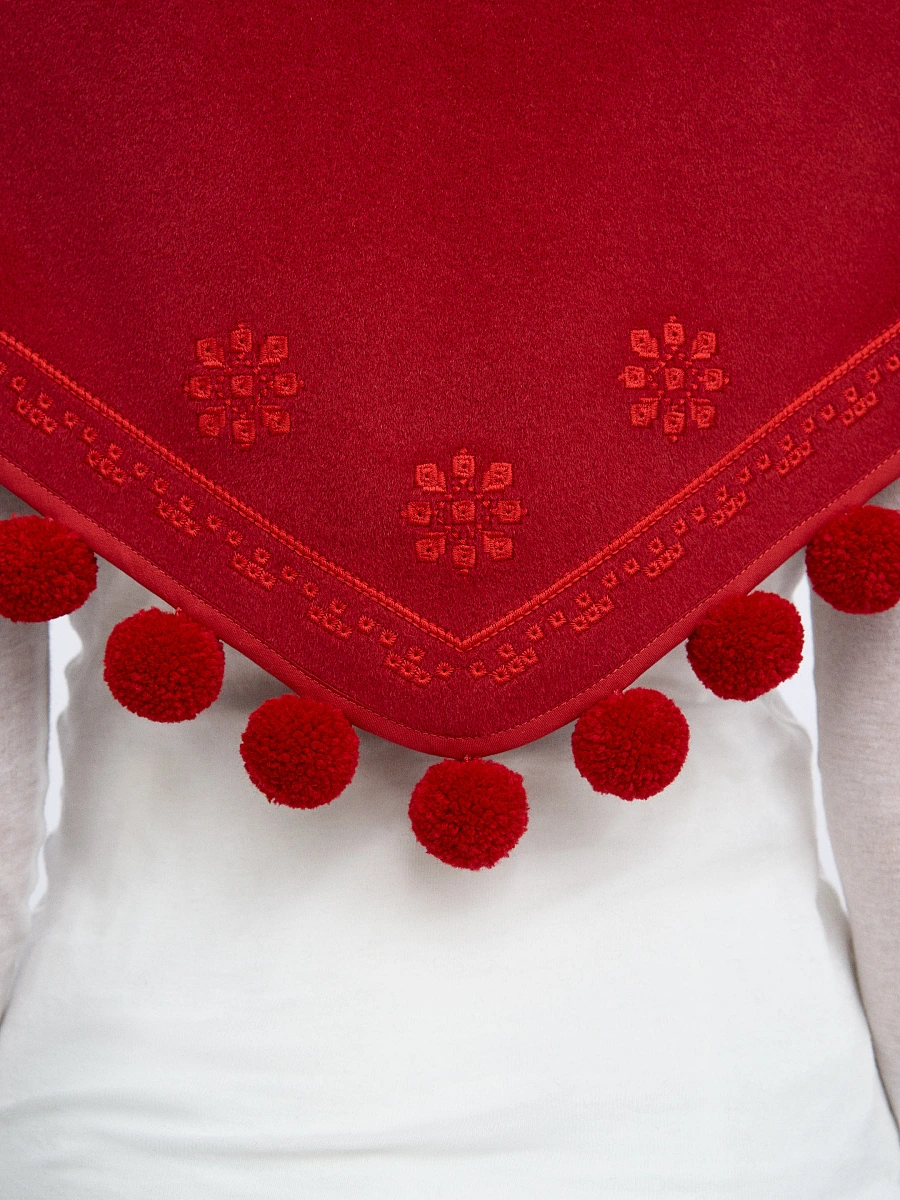 The “Nich” scarf in black — Red