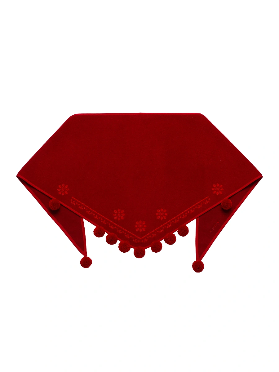 The “Nich” scarf in black — Red