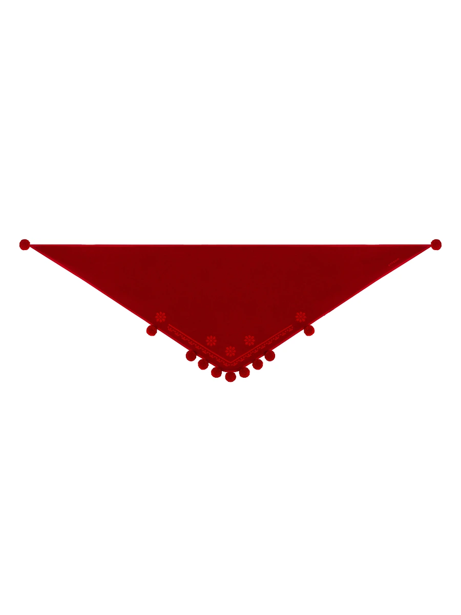 The “Nich” scarf in black — Red