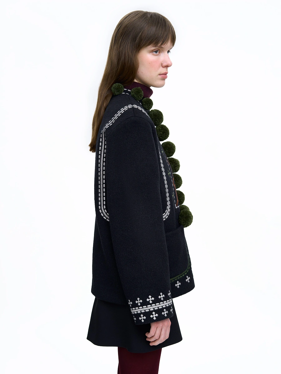 The "Bokohrii" serdak in ivory — Black