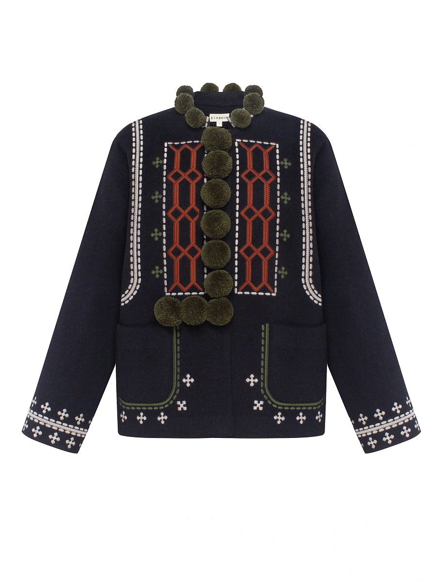 The "Bokohrii" serdak in ivory — Black